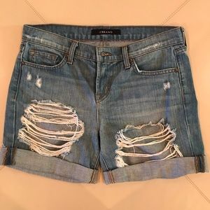 J brand jean distressed shorts.